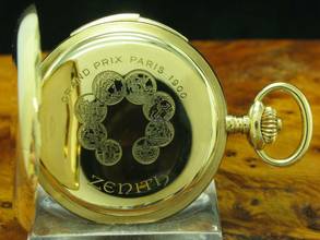 Thumbnail von Zenith Grand Prix Paris 14kt 585 Gold Savonette Taschenuhr Viertel-repetition </h1>