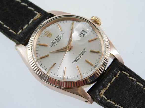  Rolex Oyster Perpetual Date 18 Karat Rosegold Date 34 mm Herrenuhr mit Caliber 1570 im TOP Zustand v 1967 </h1> 