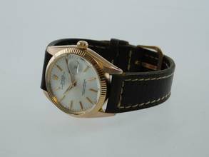 Thumbnail von Rolex Oyster Perpetual Date 18 Karat Rosegold Date 34 mm Herrenuhr mit Caliber 1570 im TOP Zustand v 1967 </h1>
