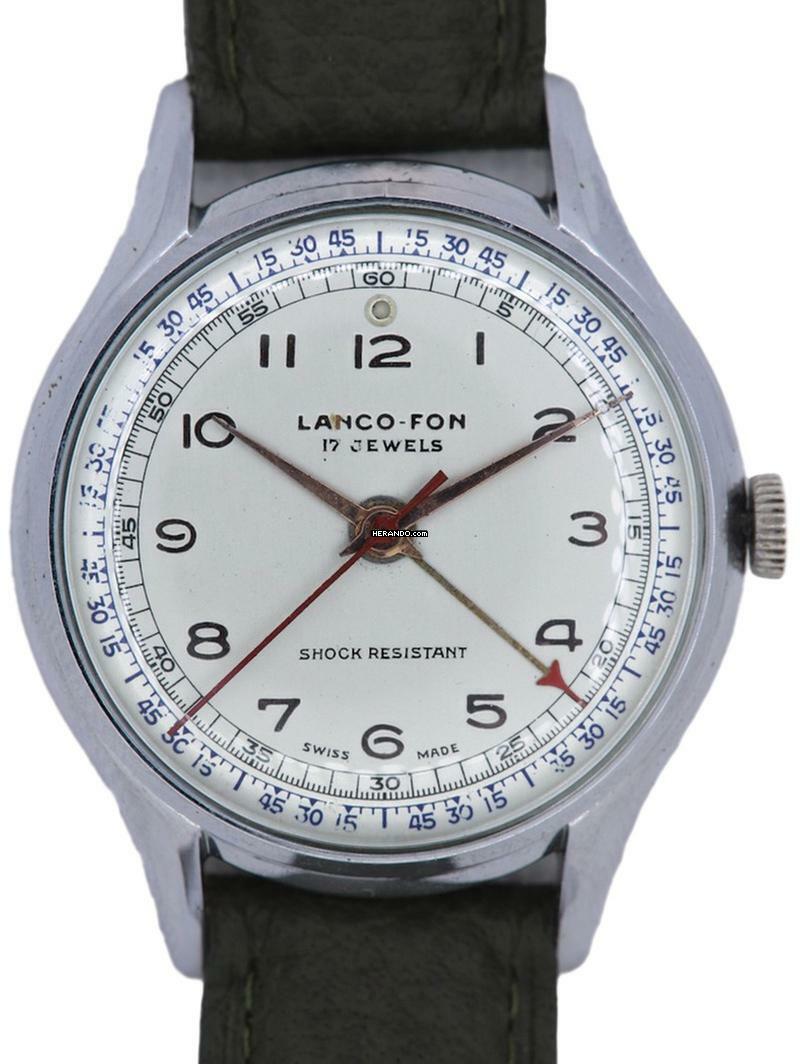 Lanco Gents manual wind Alarm Wristwatch Lanco – Fon , Shock – Protected </h1>