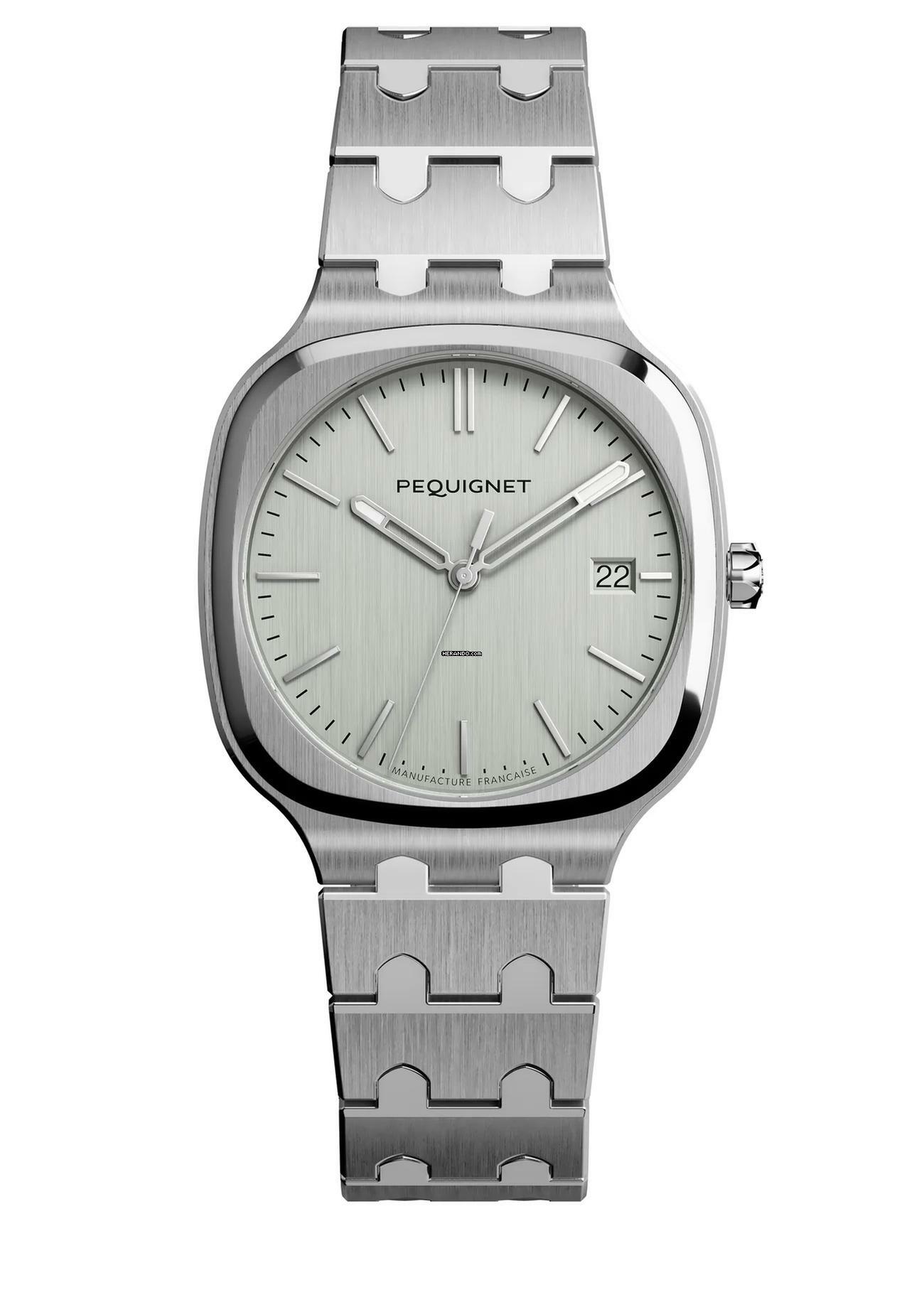  Pequignet Concorde Watch silver optional with gold Indexe 