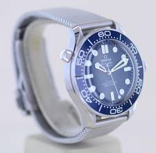 Thumbnail von Omega Seamaster Diver 300 M 42 Blue Dial 60th Anniversary Bond 007 Edition Steel Top B+P </h1>