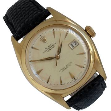  Rolex Datejust 6104 Ovettone Ivory dial yellow gold 18KT very rare 1953's </h1> 