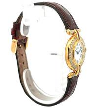 Thumbnail von Cartier VERMEIL COLISÈE Quartz 24mm GP Silver Diamond & Rubies Watch </h1>