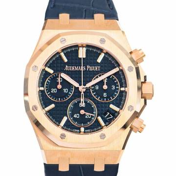  Audemars Piguet Royal Oak Chronograph 26240OR.OO.D315CR.01 - Royal Oak Automatic Blue Dial 18kt Pink Gold Men's Watch </h1> 