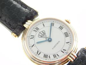 Thumbnail von Cartier Trinity Vendome massiv 18 Karat Gold König Hussein v Jordanien Trinity Damenuhr im TOP Zustand </h1>