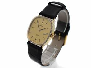 Thumbnail von Omega De Ville 14kt Gold Quarz Herrenuhr / Diamantbesatz </h1>