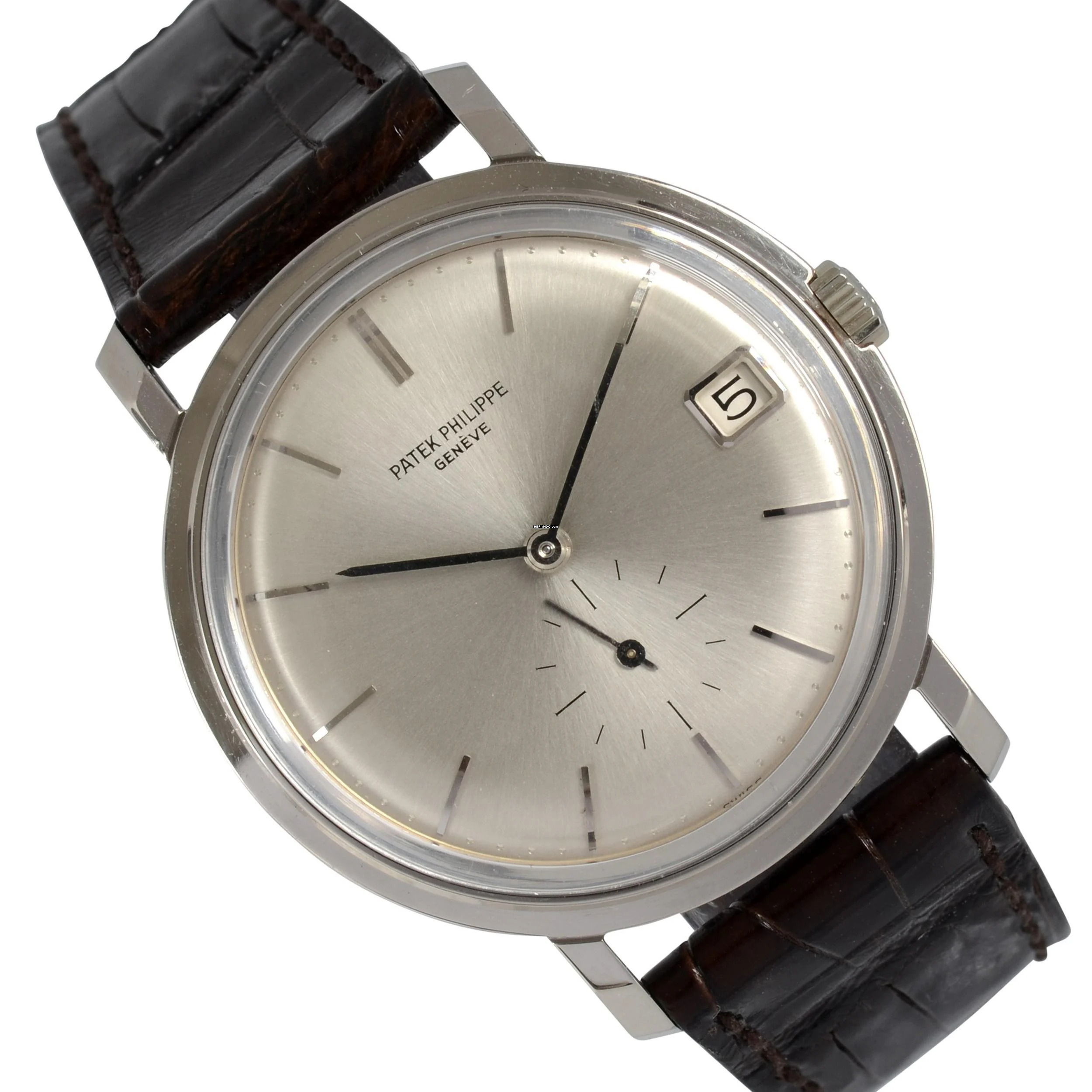  Patek Philippe Calatrava Date 3445 Oversize silver dial white gold 18KT Automatic 1966's </h1> 