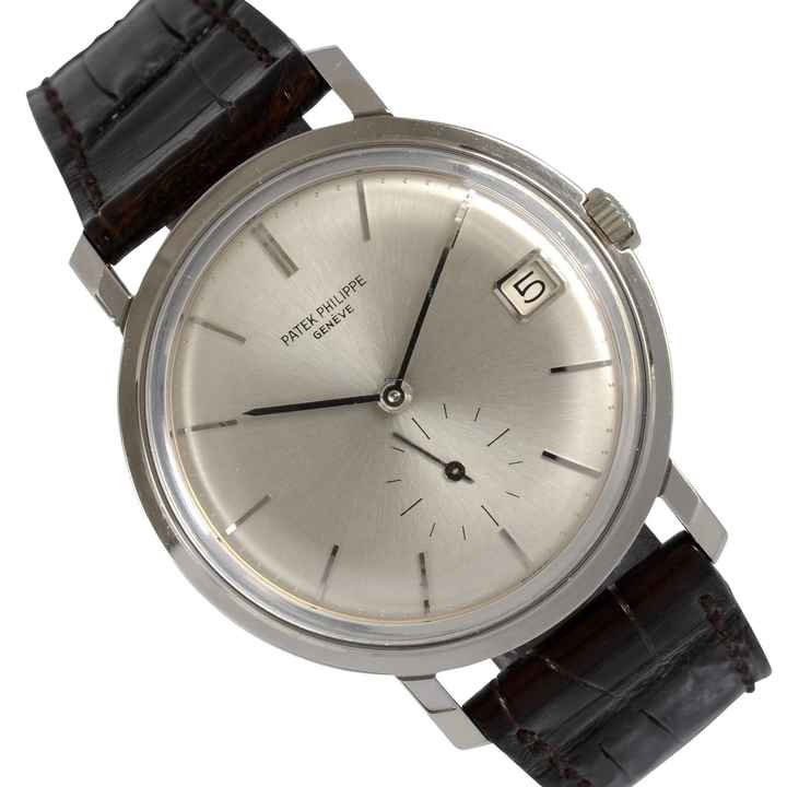  Patek Philippe Calatrava Date 3445 Oversize silver dial white gold 18KT Automatic 1966's </h1> 