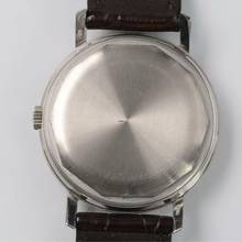 Thumbnail von Patek Philippe Calatrava Date 3445 Oversize silver dial white gold 18KT Automatic 1966's </h1>