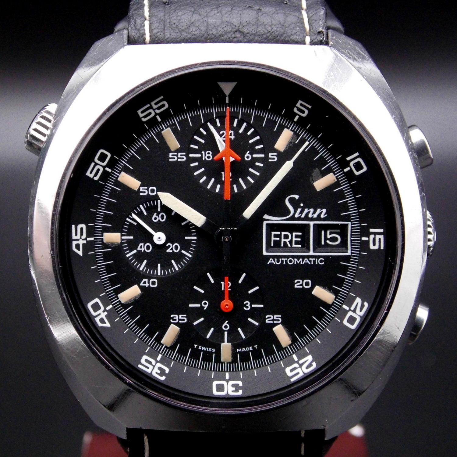  Sinn 140/142 Der Weltraumchronograph T-Kennung Innenliegender Fliegerdrehring 