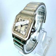 Thumbnail von Cartier Santos Galbée 29mm Quartz 2 Tone 0.94TCW Diamond Watch NEW Model </h1>