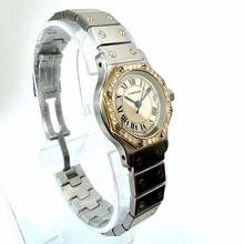 Thumbnail von Cartier Santos OCTAGON 25mm Quartz 2 Tone 0.40TCW Diamond Watch  NEW Model </h1>
