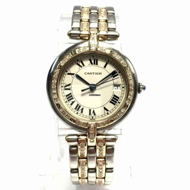  Cartier Panthère VENDOME 30mm Quartz 2 Row Gold 1.4TCW Diamond Watch </h1> 