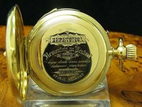Thumbnail von 14kt 585 Gold Savonette Sprungdeckel Taschenuhr Viertel-repetition </h1>