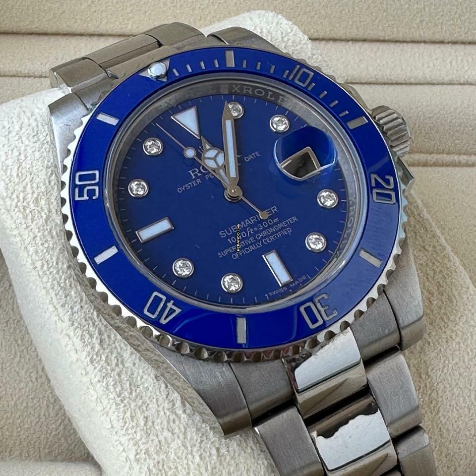 Rolex Submariner Date 116619LB diamond dial 2016 Eu blau blue diamant TOP </h1>