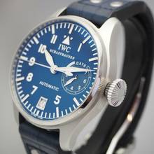 Thumbnail von IWC Große Fliegeruhr Pilot 5002 PLATINUM-DIAL Stahl/Leder UNIKAT Box+Papiere </h1>
