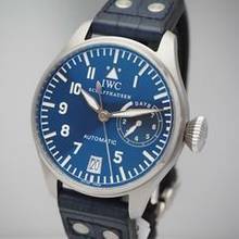 Thumbnail von IWC Große Fliegeruhr Pilot 5002 PLATINUM-DIAL Stahl/Leder UNIKAT Box+Papiere </h1>