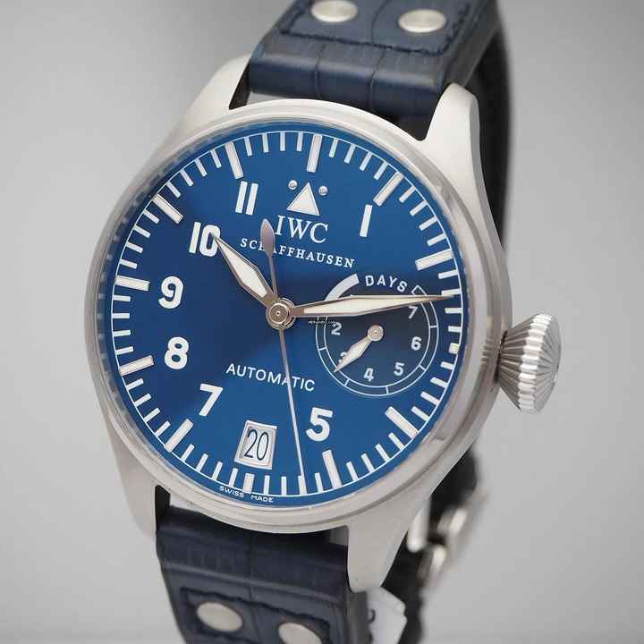  IWC Große Fliegeruhr Pilot 5002 PLATINUM-DIAL Stahl/Leder UNIKAT Box+Papiere </h1> 