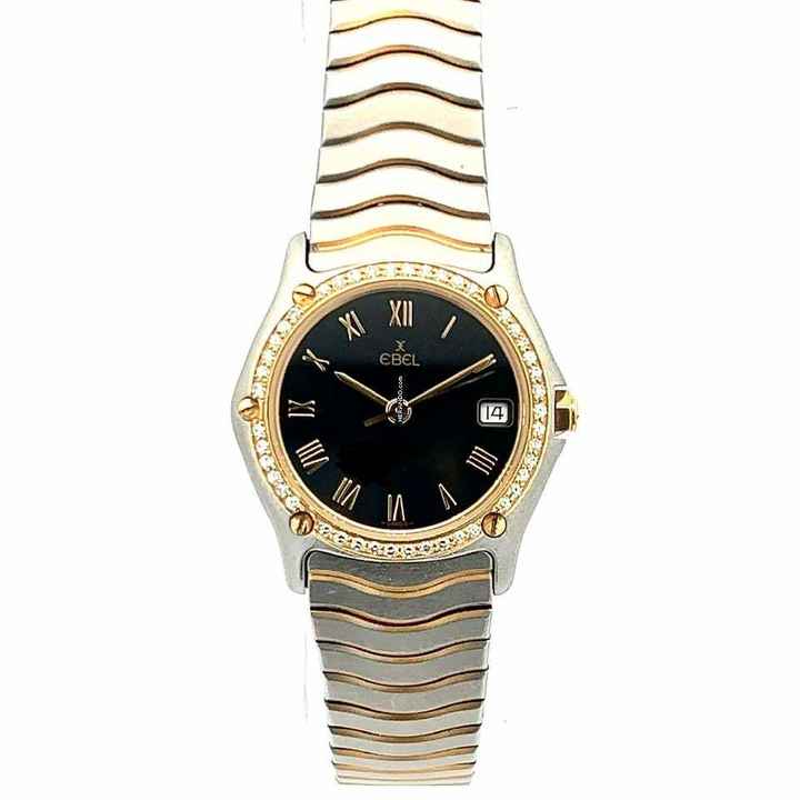  Ebel Wave Quartz 27mm 2 Tone Factory Diamond Watch </h1> 