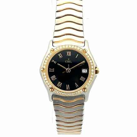  Ebel Wave Quartz 27mm 2 Tone Factory Diamond Watch </h1> 