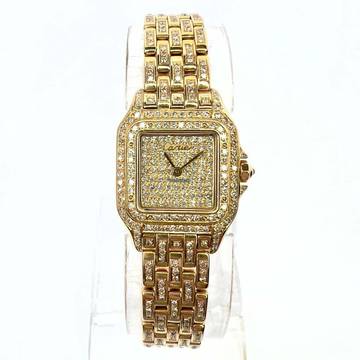  Cartier Panthère Quartz 23mm 18K Yellow Gold ~3.2TCW Diamond Watch </h1> 