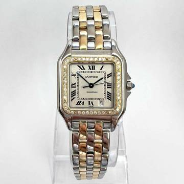  Cartier Panthère Quartz 27mm 2 Row Gold 0.48TCW DIAMOND Watch </h1> 
