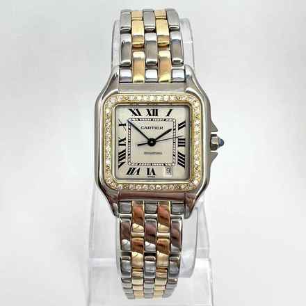  Cartier Panthère Quartz 27mm 2 Row Gold 0.48TCW DIAMOND Watch </h1> 