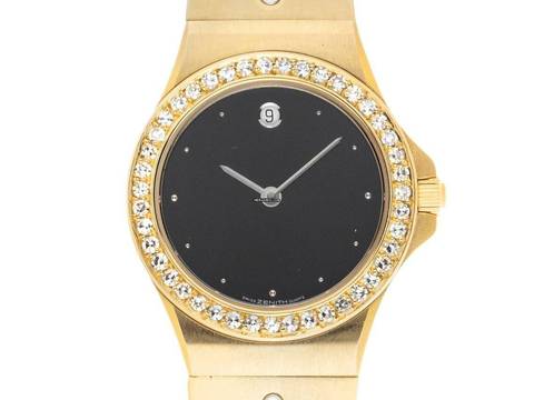  Zenith Museum Pacific 18kt Gelbgold Diamanten 1980 original Box wie Neu Vintage </h1> 