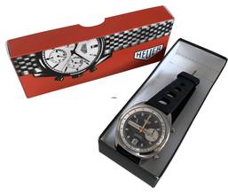 Thumbnail von Heuer Carrera 1153 chronograph Tropical blue dial 1970's </h1>