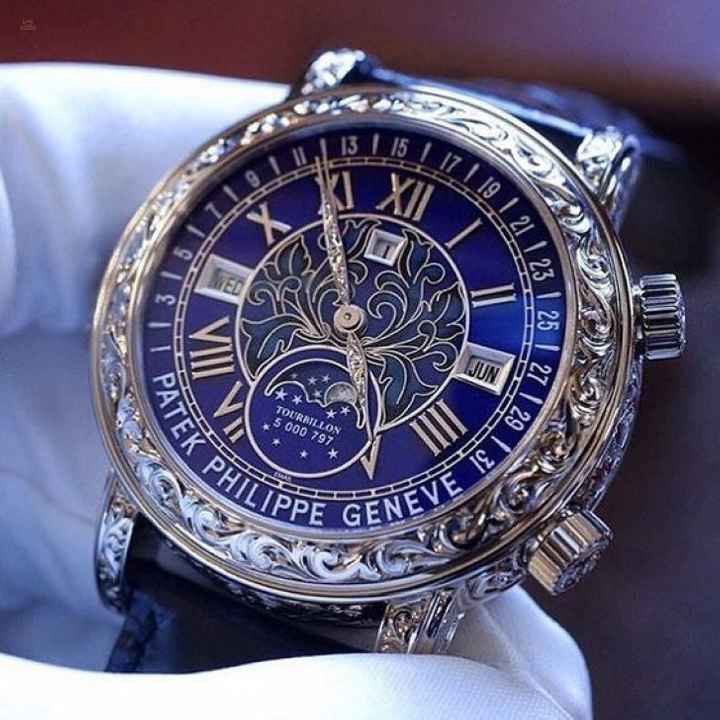  Patek Philippe [2017 USED] Grand Complications Sky Moon Tourbillon 6002G Blue Dial Watch
