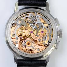 Thumbnail von Omega De Ville 101.009 chronograph caliber 320 black dial 1965’s </h1>