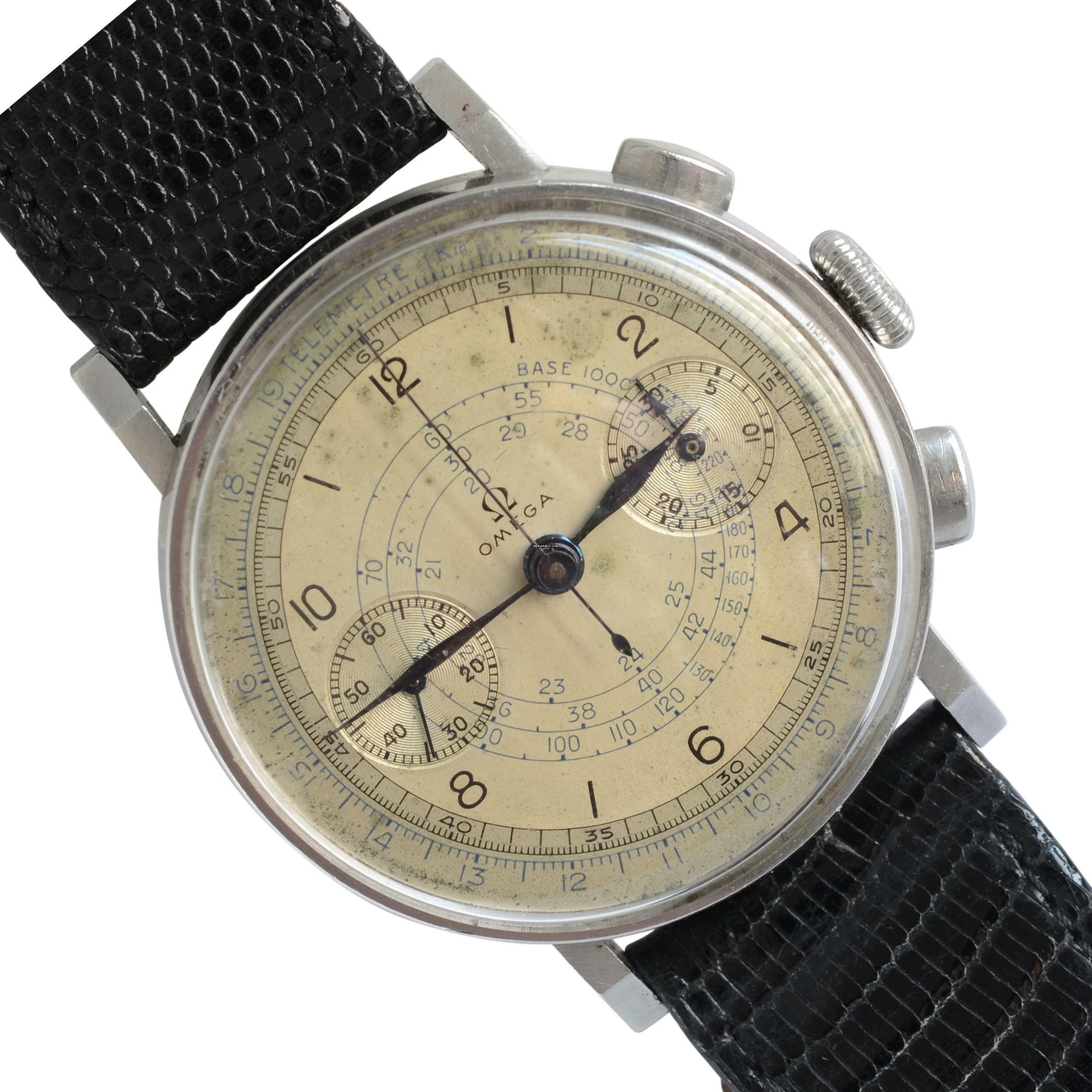 Omega Classic Chronograph CK 987 Staybrite silver dial caliber 33.3 CHRO 1941’s </h1>