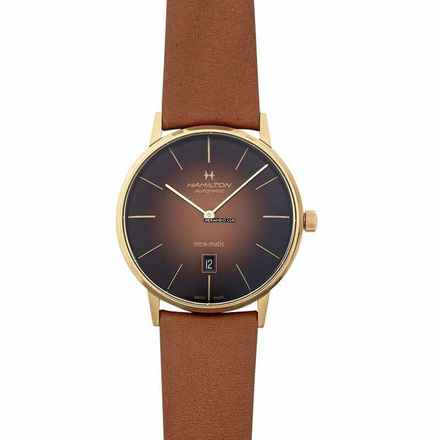  Hamilton H38735501 - Jazzmaster Automatic Brown Dial Stainless steel Men's Watch </h1> 