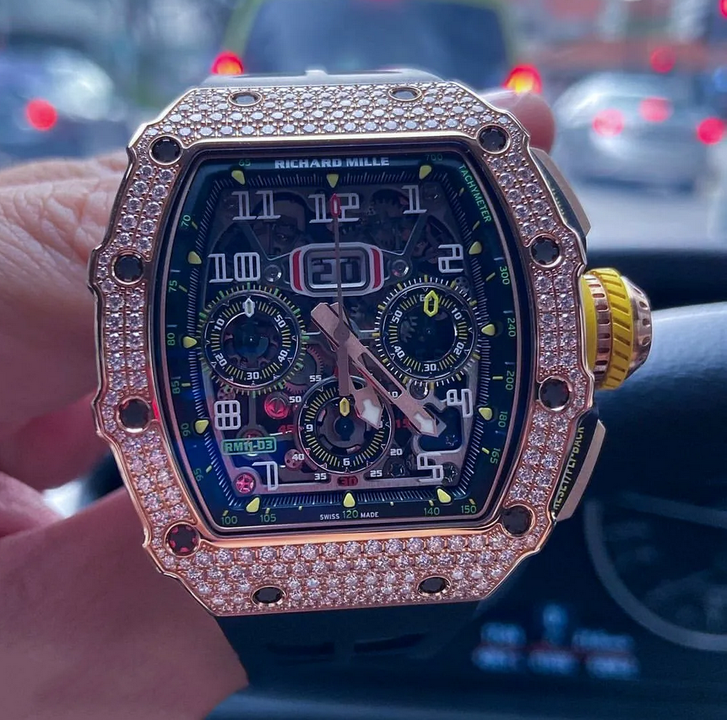 Richard Mille [NEW] RM 11-03 Rose Gold Full Set Diamonds Watch