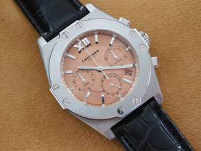 Thumbnail von Chopard Alpine Eagle St Moritz Herrenuhr Lachsblatt mit Krokoband im Top Zustand