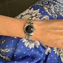 Thumbnail von Rolex Oyster Perpetual Lady Date 69160 Ladies 26MM black dial Full Set 1997's