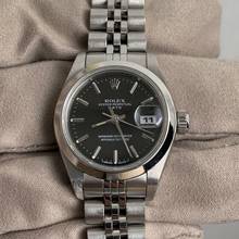 Thumbnail von Rolex Oyster Perpetual Lady Date 69160 Ladies 26MM black dial Full Set 1997's