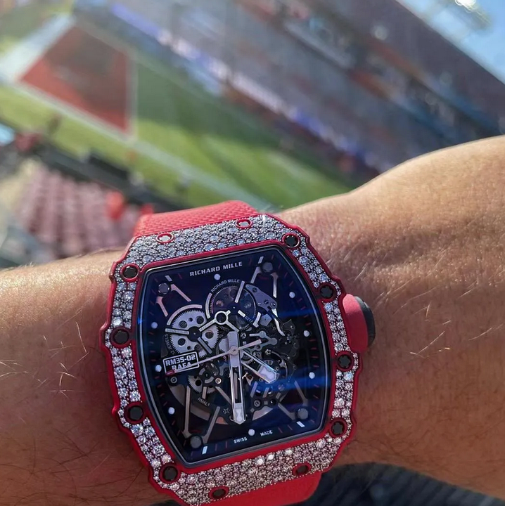 Richard Mille [NEW] RM 35-02 Red Quartz-TPT Snow Diamonds Watch
