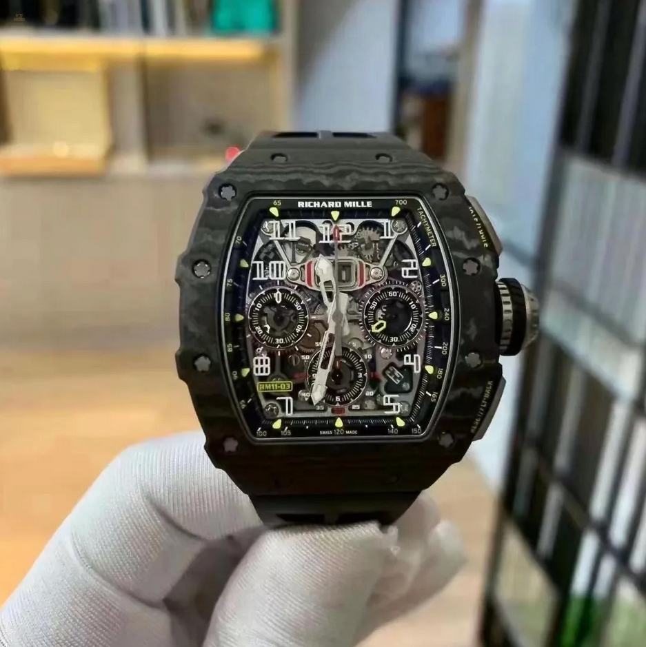 Richard Mille RM 11-03 Black Carbon NTPT Flyback Chronograph Watch
