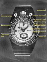 Thumbnail von Tissot Mans Wristwatch Chronograph Sideral measures elapsed Time in Minutes and fifths of a Second and can be used as a Slide Rule