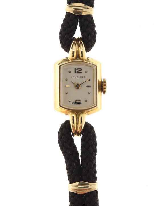  Longines Ladies manual wind solid 18 k unused Gold Wristwatch  