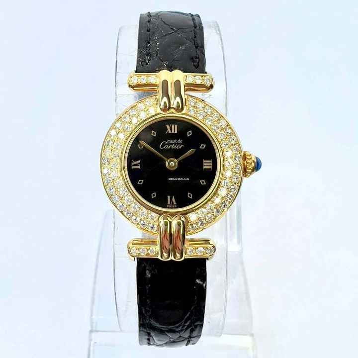  Cartier VERMEIL COLISÈE Quartz 24mm GP Silver 1.16TCW DIAMOND Watch </h1> 