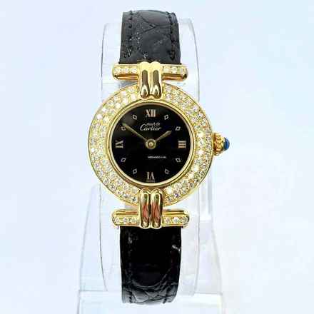  Cartier VERMEIL COLISÈE Quartz 24mm GP Silver 1.16TCW DIAMOND Watch </h1> 