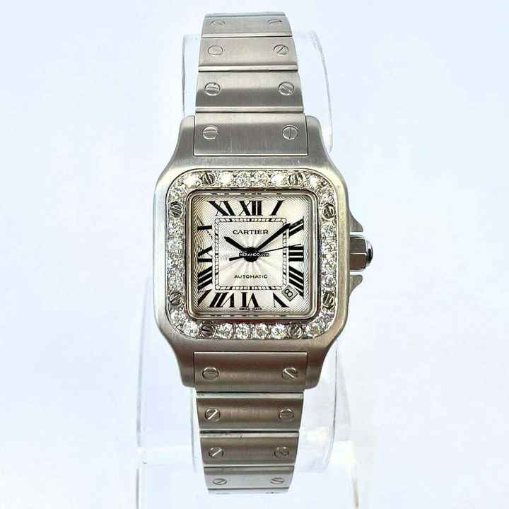  Cartier Santos Galbée 24mm Automatic Steel 0.69TCW Diamond Watch NEW Model </h1> 