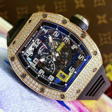 Richard Mille [NEW] RM 030 Rose Gold Full Set Diamonds
