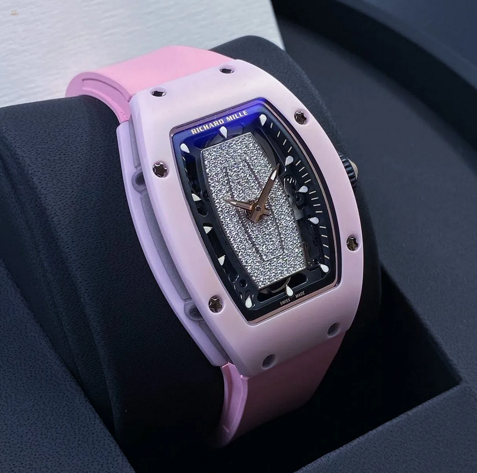 Richard Mille [NEW] RM 07-01 Pink Ceramic Diamonds Automatic Ladies Watch