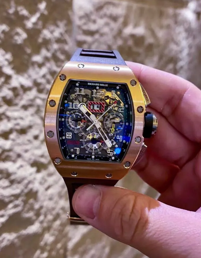 Richard Mille [OPEN PAPER] RM 011 Rose Gold Automatic Watch