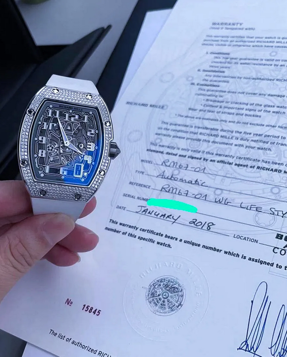 Richard Mille [2018 MINT] RM 67-01 Extra Flat White Gold Full Set Diamonds