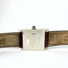 Thumbnail von Cartier Tank Quartz 23mm Silver 0.67TCW Diamond Watch </h1>